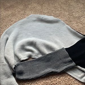 contrast sweater
